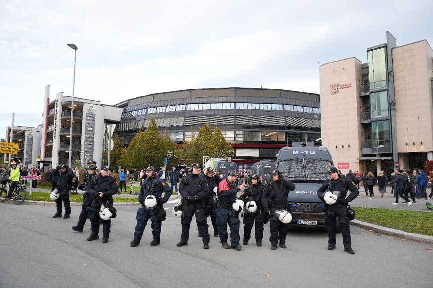 Security was tight outside the Ullevaal Stadium in Oslo