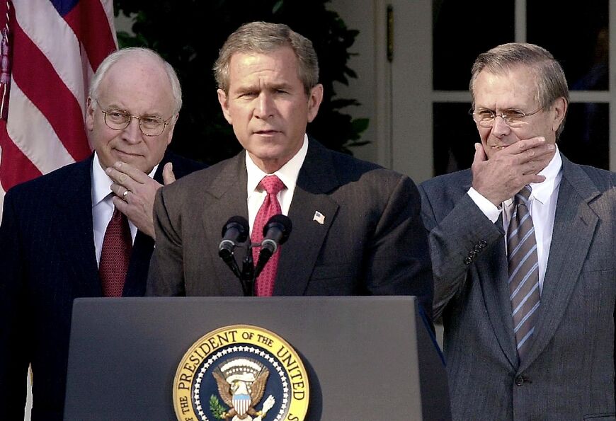 President George W. Bush hailed Cheney as 'a patriot who  brought integrity' to government