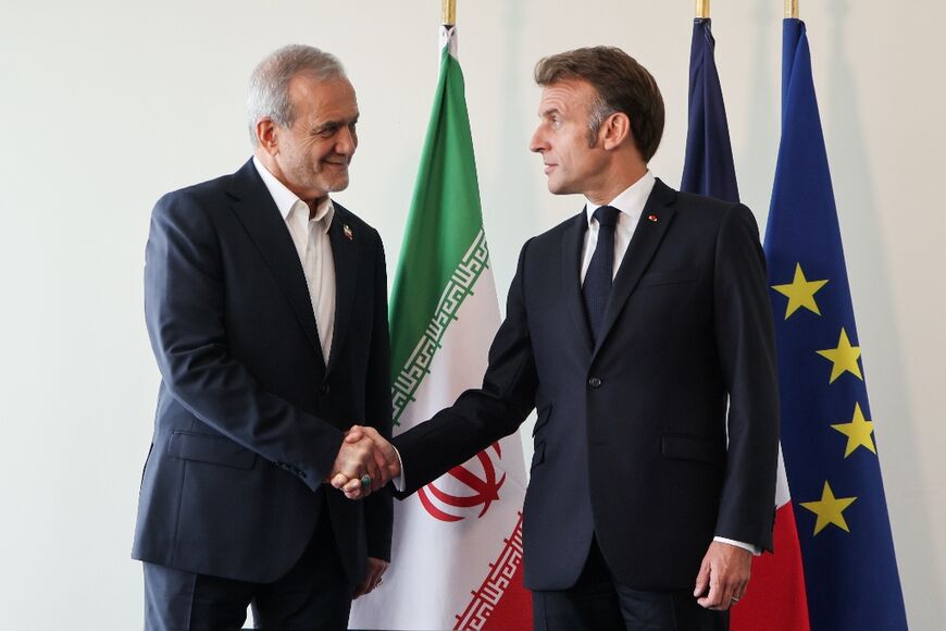French President Emmanuel Macron met Iran's President Massoud Pezeshkian on the sidelines of the UN General Assembly