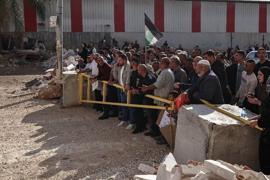 Displaced residents of the Nur Shams refugee camp demanded the right to return to their homes