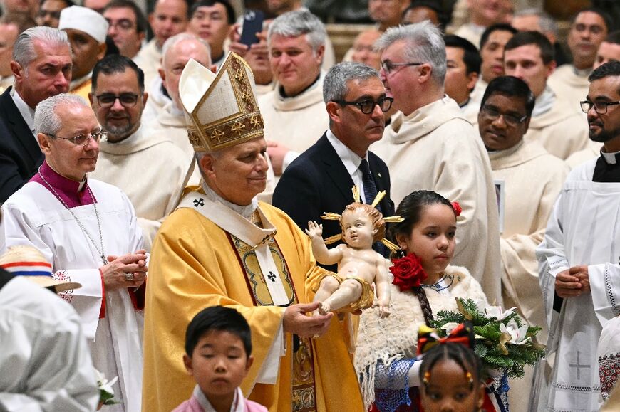 Pope Leo XIV held Christmas mass and was set to give the first "Urbi et Orbi" blessing on the balcony of St Peter's basilica
