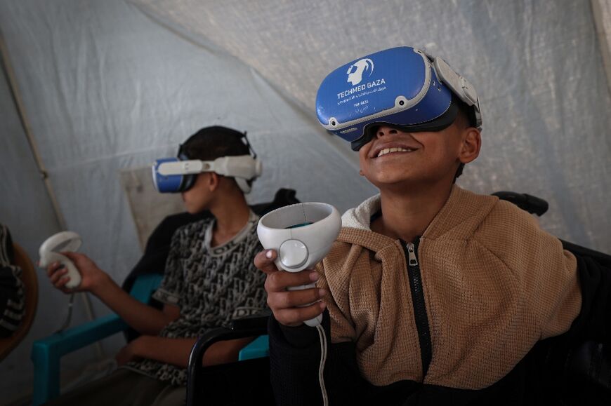 The virtual reality programme helps children rebuild positive perceptions of the world