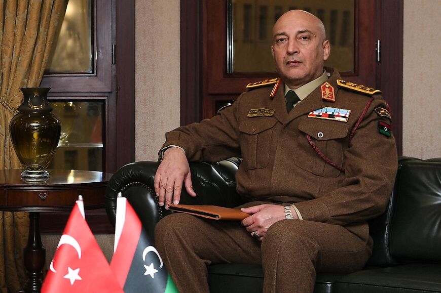 The Turkish defence ministry took this photo of Lybia's Chief of the General Staff, Lieutenant General Mohammed al-Haddad in his meeting in Ankara, just hours before his fatal plane crash