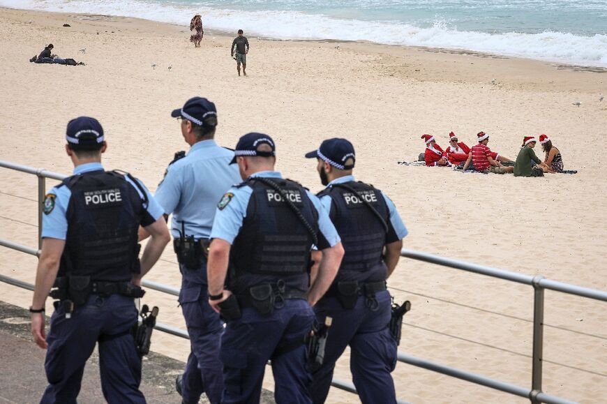 Police officers patrolled at Bondi Beach on Christmas Day as Australia's Prime Minister spoke of "sorrow" over a recent attack there