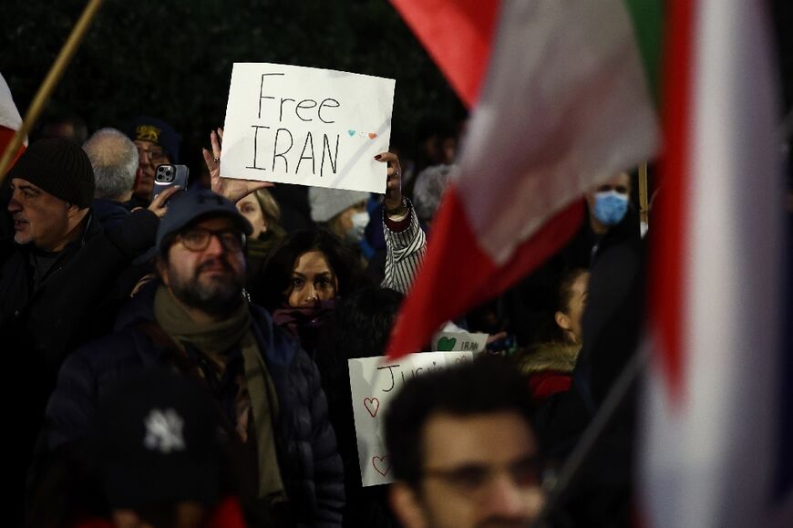 Thousands of people joined a demonstration in solidarity with protests in Iran in London