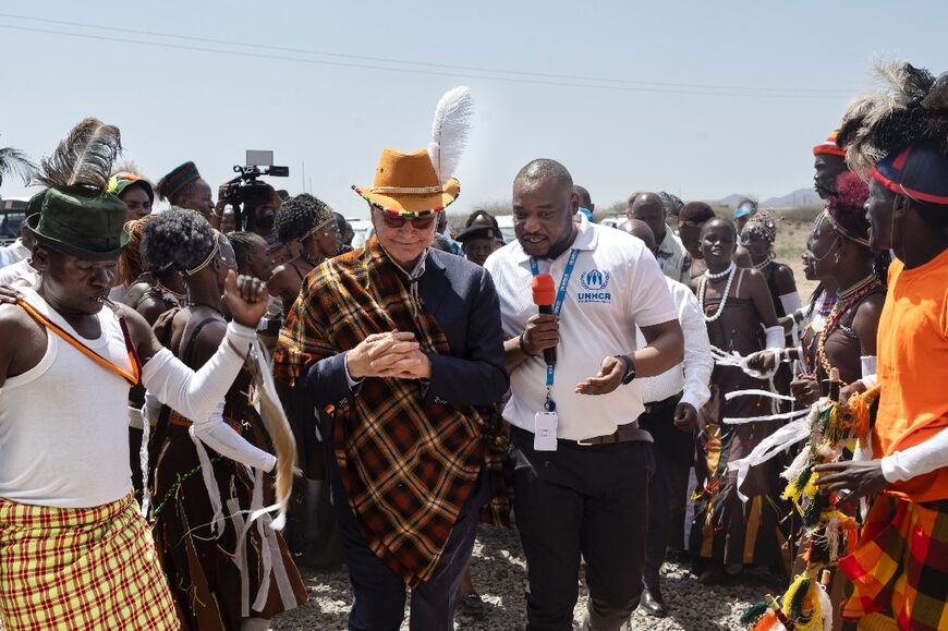 Salih visited Kakuma refugee camp in Kenya for his first trip in the role 