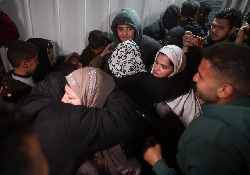 Palestinians entering Gaza through Rafah crossing reuniting with families after Israel reopened the gateway days ago