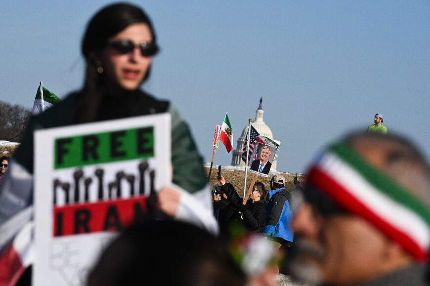 Thousands of protesters in various demonstrations from downtown Los Angeles to the National Mall in Washington marched in solidarity with anti-government protests in Iran