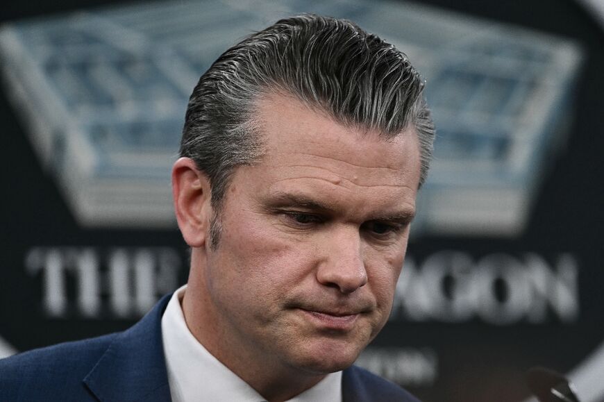 US Defense Secretary Pete Hegseth speaks during a news conference at the Pentagon on March 2, 2026