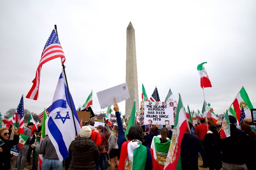Protesters demonstrate against the Islamic republic in Washington DC