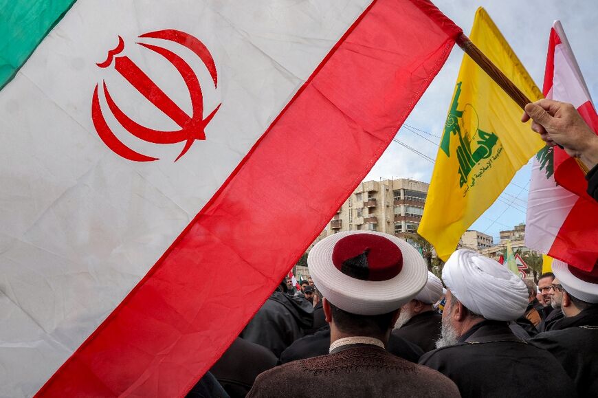 Lebanese rally in support of Iran-backed militant group Hezbollah in Beirut