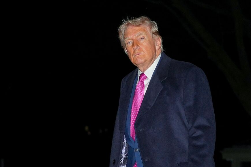 US President Donald Trump returns to White House