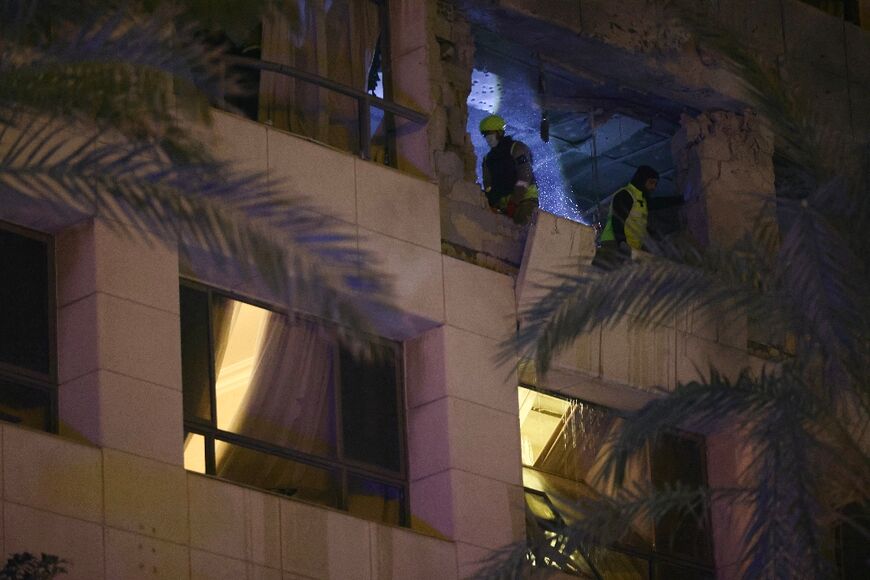 First responders at the Beirut hotel hit in an air strike