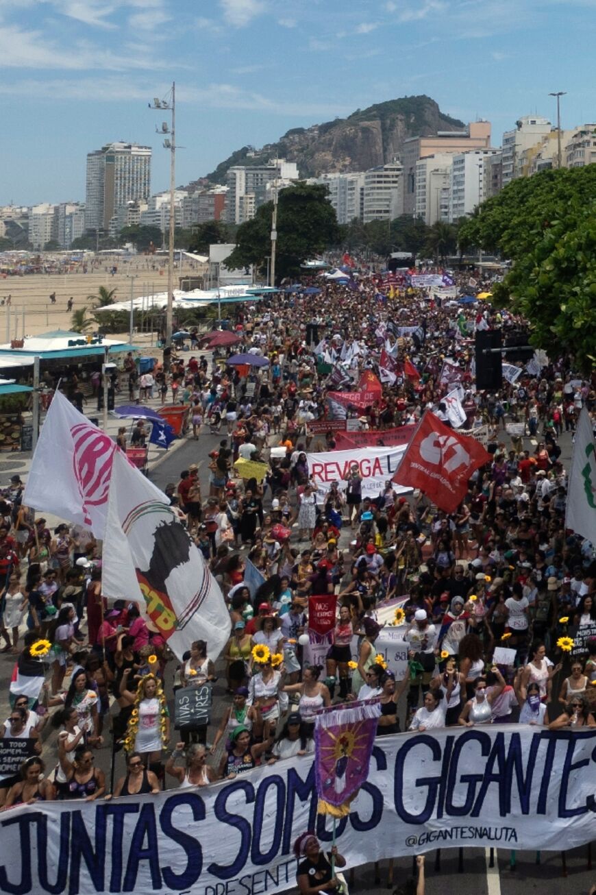 Thousands marched in Rio, Brazil