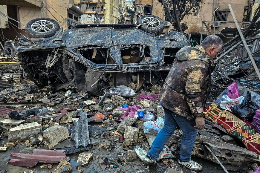 Overnight Israeli airstrikes caused devastation in the southern suburbs of Beirut 