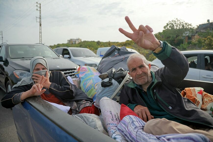 Displaced residents returning to their homes in southern Lebanon on April 17, 2026