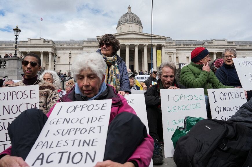 Many of the protesters held placards supporting the banned group, making them liable for arrest