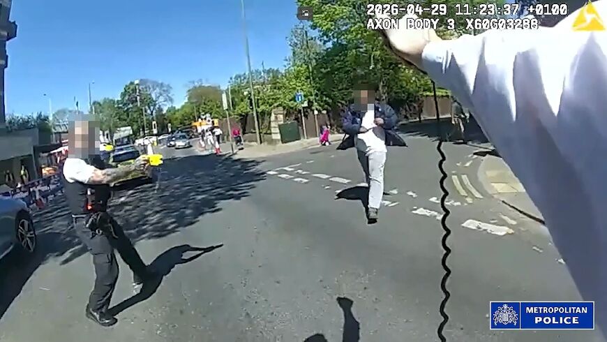 Police used electroshock weapons to subdue the suspect