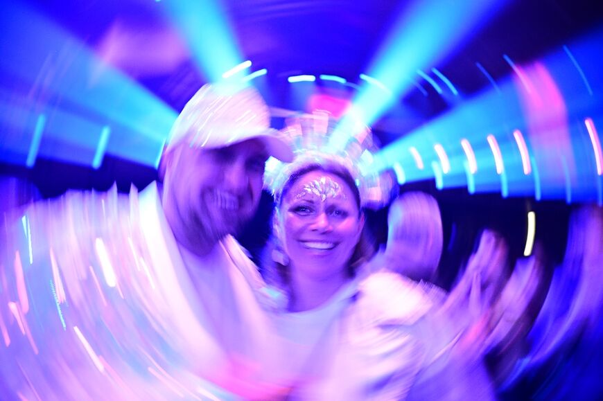 Fans getting revved up for the second semi-final of the Eurovision Song Contest at the Wiener Stadthalle