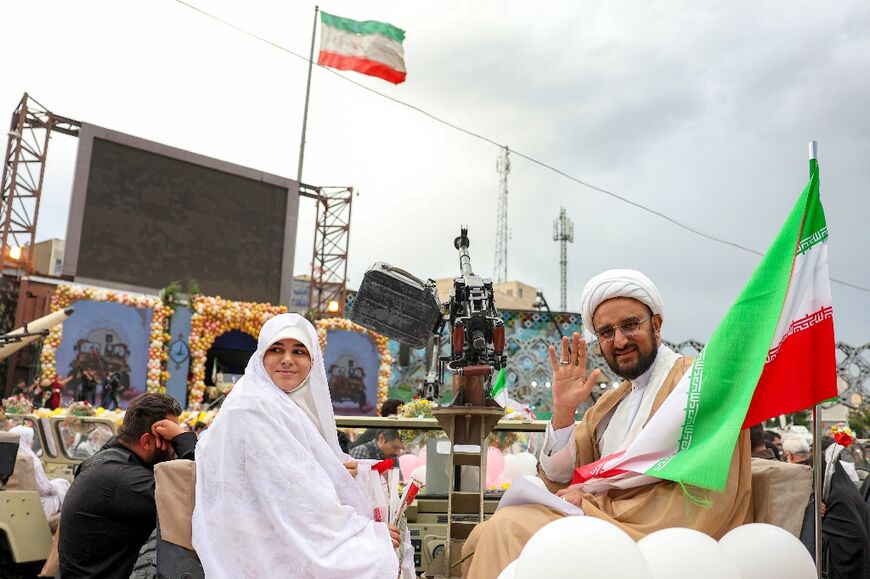Couples said they were happy to marry in public