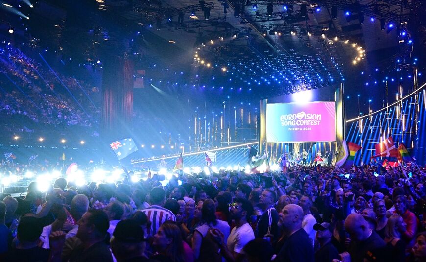 Spectators packed the Wiener Stadthalle as the Eurovision Song Contest got under way