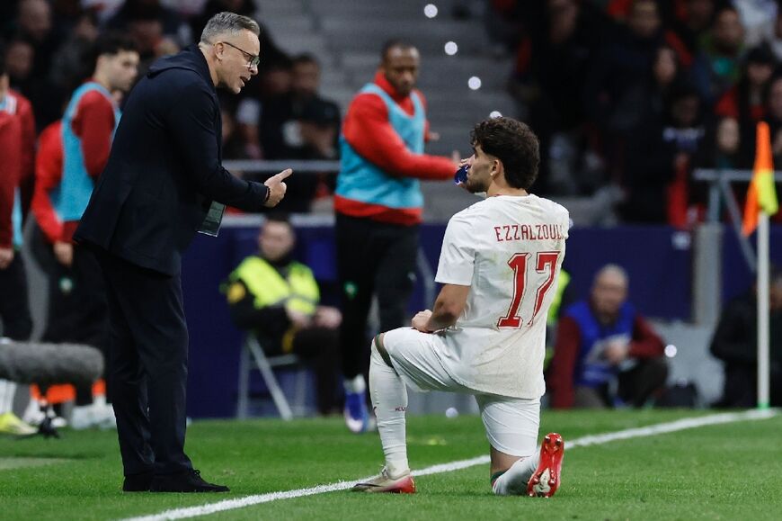 Mohamed Ouahbi (L) replaced Walid Regragui as Morocco coach in March