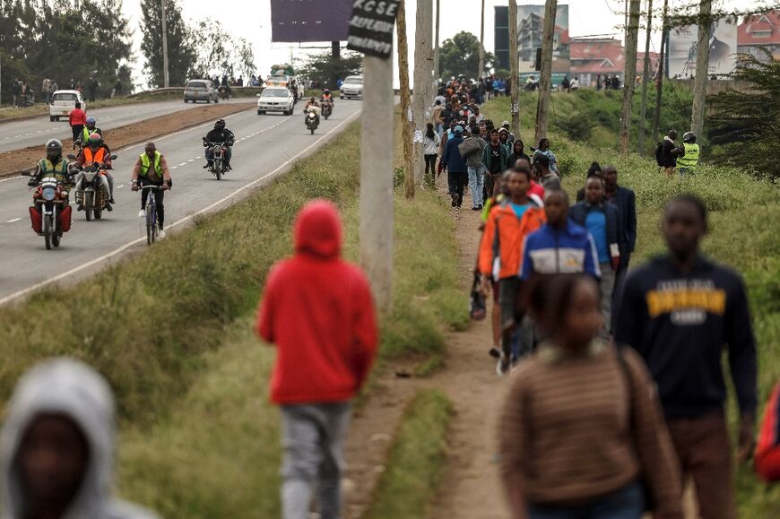 Commuters across the country were stranded by the strike by privately owned 'matatu' minibuses