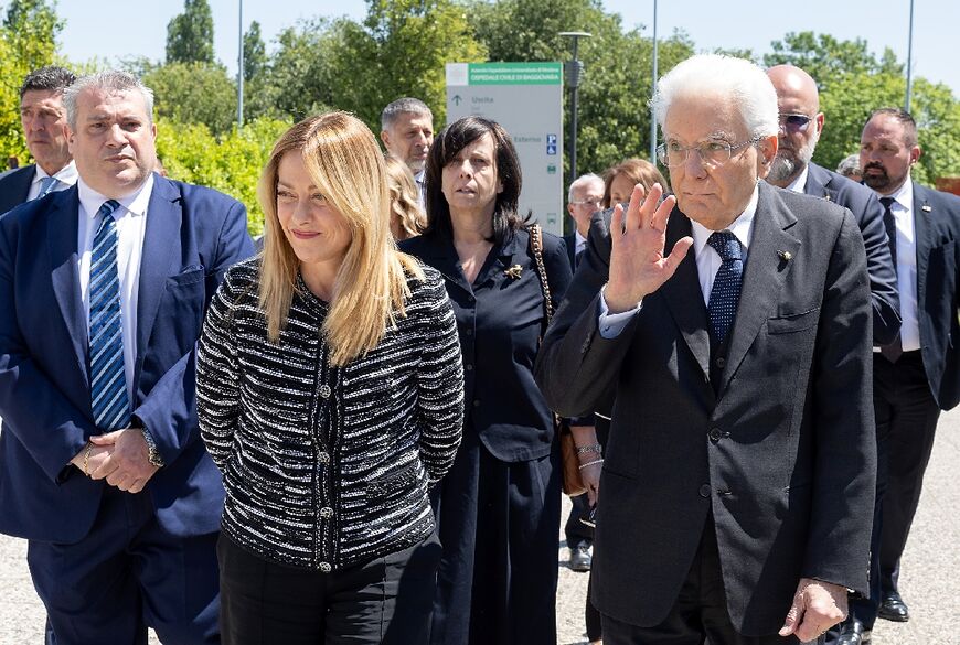 Italy's President Sergio Mattarella and Prime Minister Giorgia Meloni on Sunday visited the site of the incident