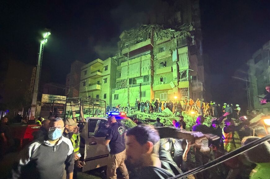 On the war's Lebanese front, Israel struck Beirut's southern suburbs on Wednesday