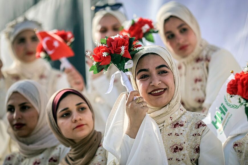 Joy was written across the faces of the brides and grooms