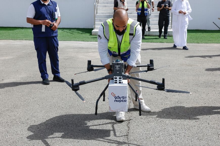 Drones have been deployed to help supply clinics at the hajj