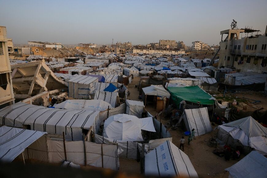 Hundreds of thousands of people are still living in tents in the Gaza Strip, pictured in January, and conditions remain dire despite the ceasefire