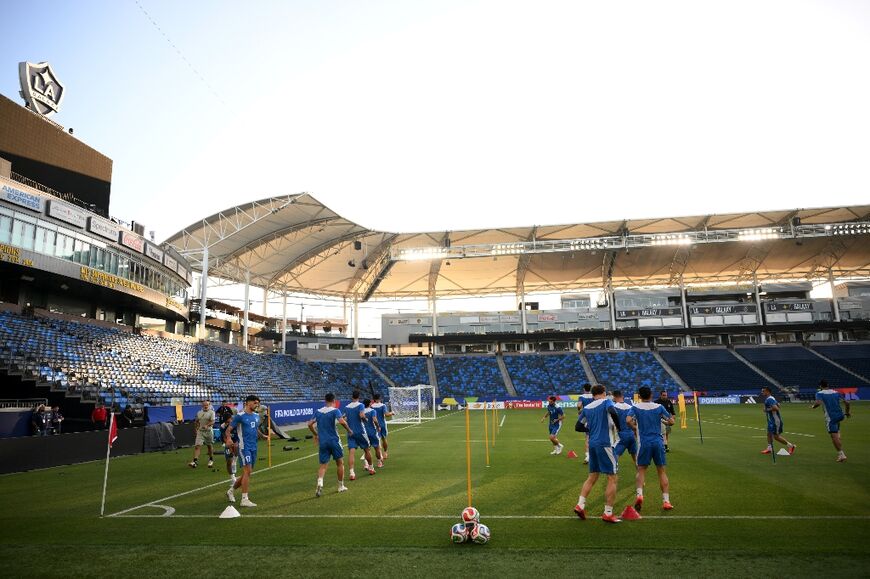 Iran's players prepare for their World Cup opener against New Zealand with a training session in Los Angeles