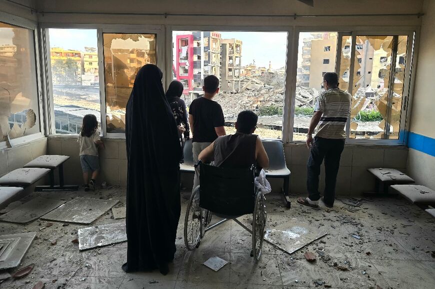 Jabal Amel hospital in the city of Tyre was damaged by a strike on Monday