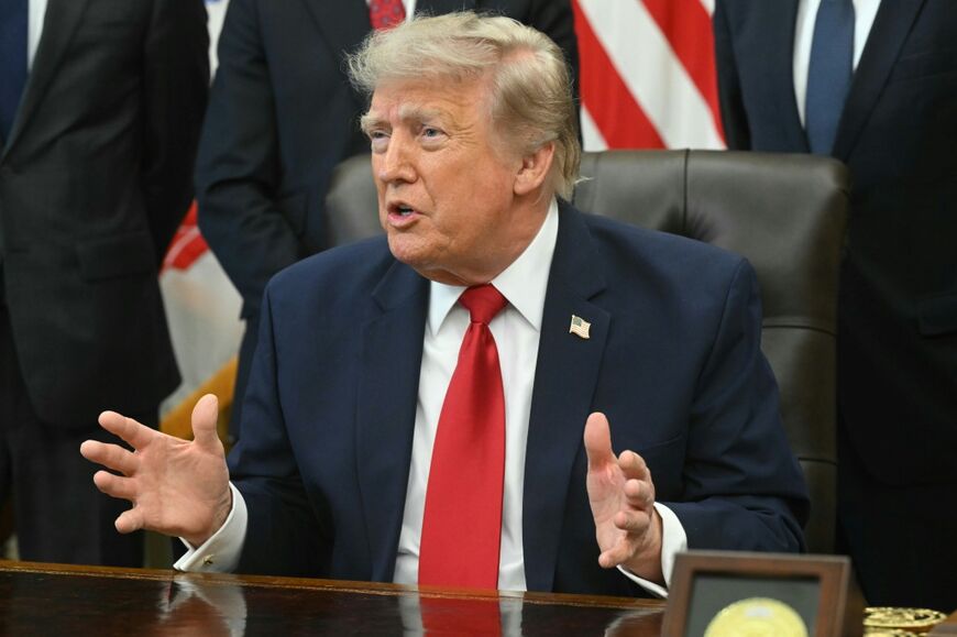 President Donald Trump has said US forces were striking Iran, and that a blockade was being reimposed on Iranian ports