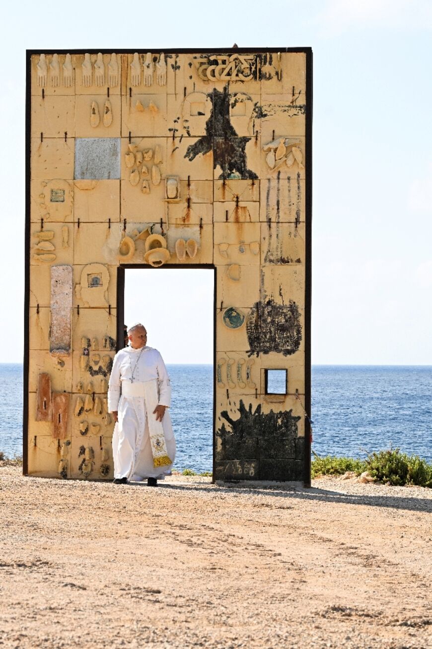 The pope visited the 'Door of Europe', a nod to the island's status as a port of call for migrants