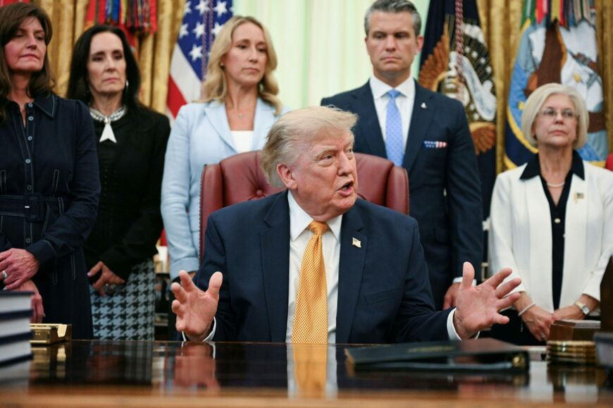 US President Donald Trump said talks with Iran are going on 'right now'