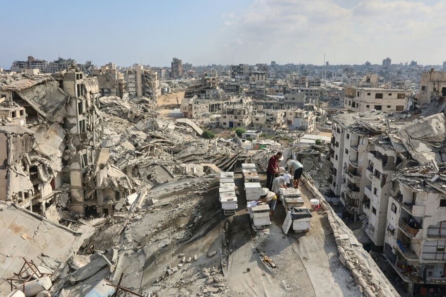 Swathes of the Palestinian territory were flattened by the war