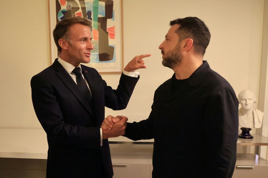 France's President Emmanuel Macron met with Ukraine's President Volodymyr Zelensky on the sidelines of the UN General Assembly