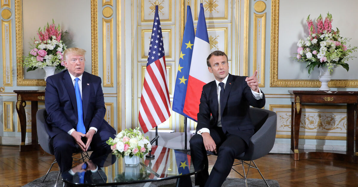 Trump shares messages from France's Macron offering G7 meeting after Davos