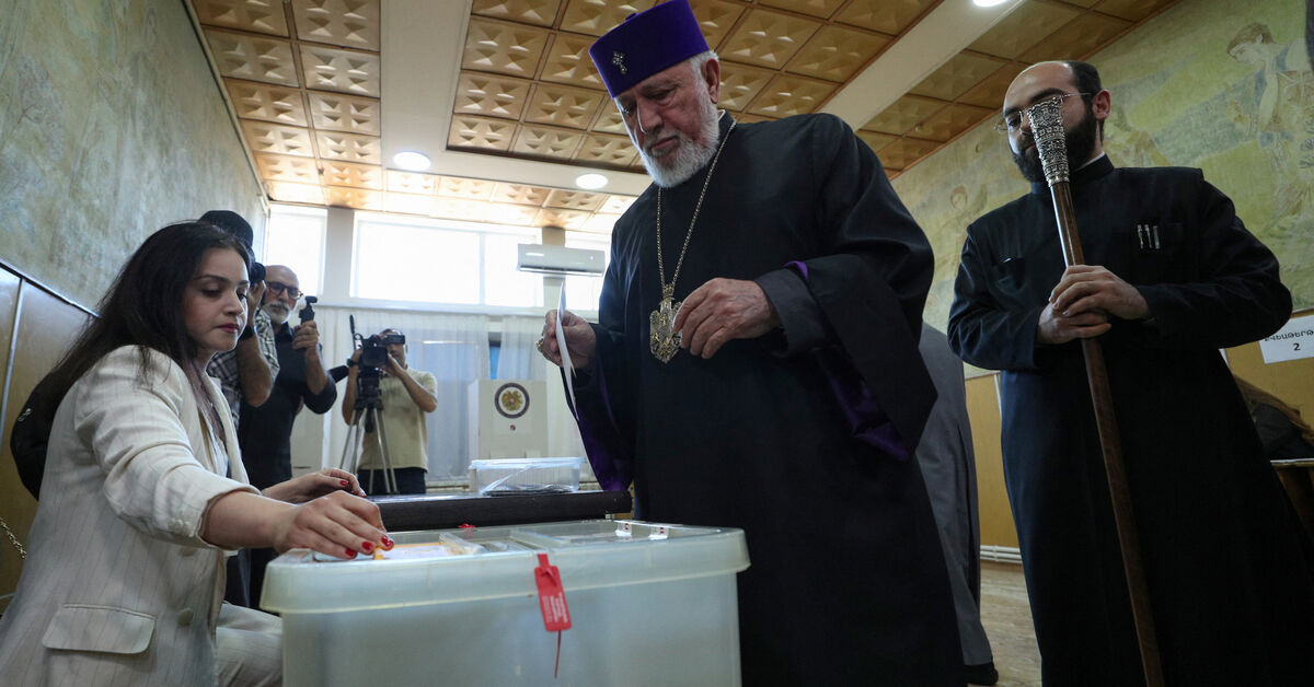 Armenia's ruling party leads parliamentary vote with 57% in early results