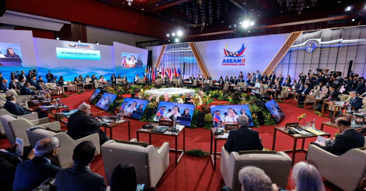 Foreign ministers attend the 33rd ASEAN Regional Forum (ARF), part of the ASEAN Foreign Ministers' Meeting, in Pasay, Metro Manila on July 23, 2026