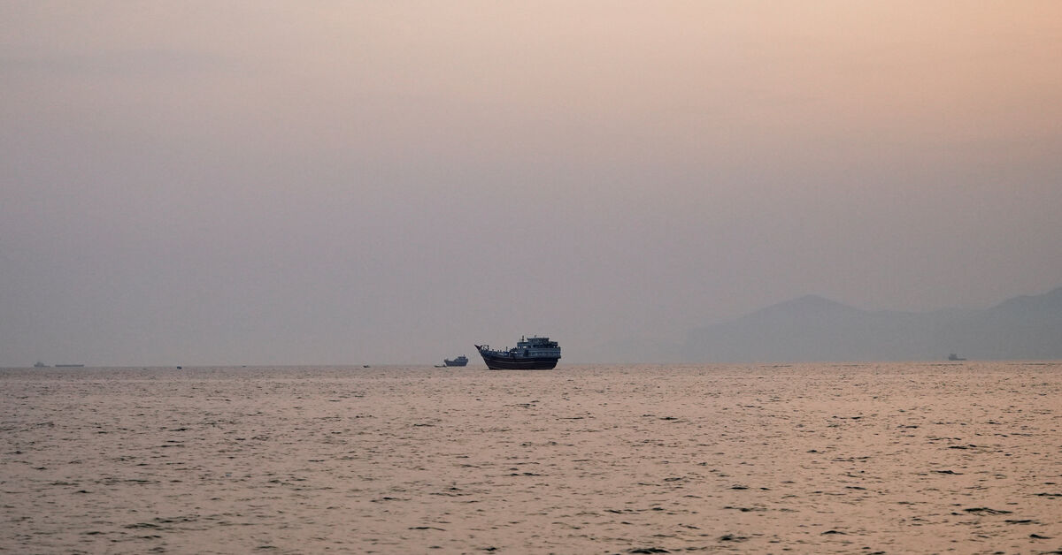 Vessels at the Strait of Hormuz, as seen from Musandam, Oman, July 21, 2026. REUTERS/Stringer