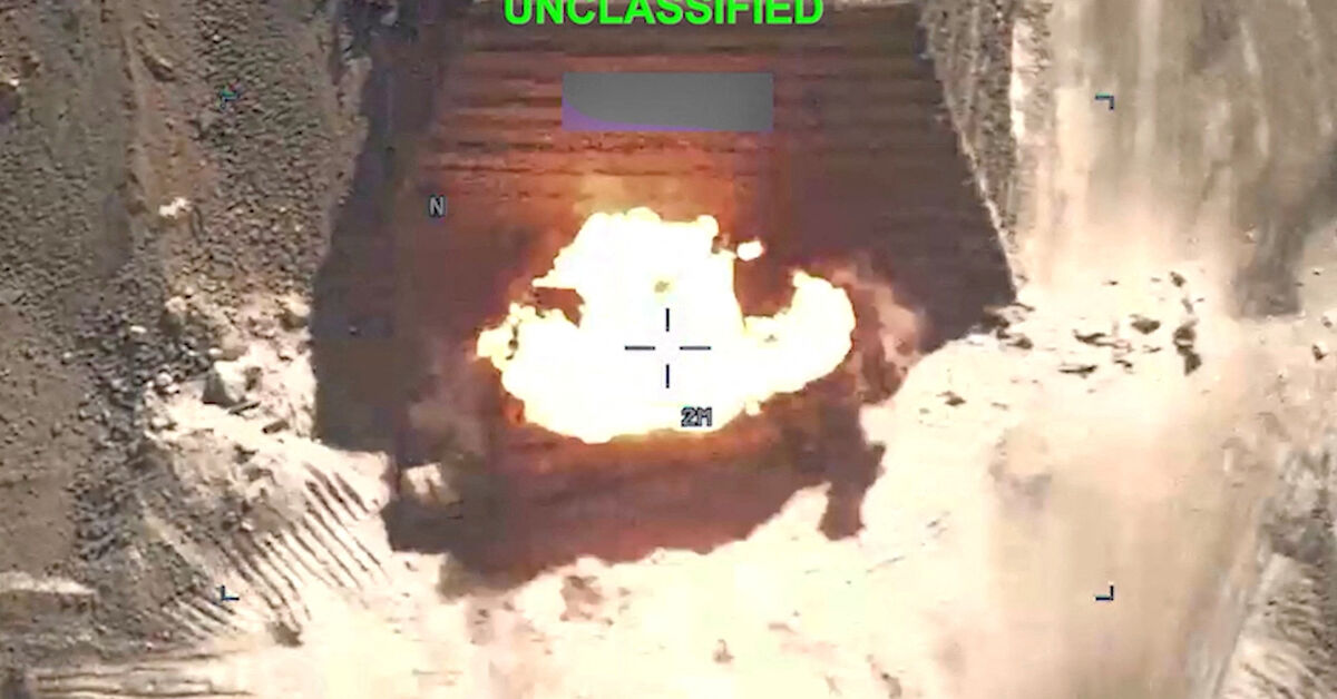 An explosion at an unknown location, during what U.S. Central Command (CENTCOM) says are strikes on Iran, in this screengrab taken from a handout video released on July 20, 2026. U.S. Central Command/Handout via REUTERS THIS IMAGE HAS BEEN SUPPLIED BY A THIRD PARTY. MANDATORY CREDIT. OVERLAY AND MASKING AT SOURCE. Verification lines: -Location and date could not be verified -No earlier version of the video found posted online before July 20 TPX IMAGES OF THE DAY