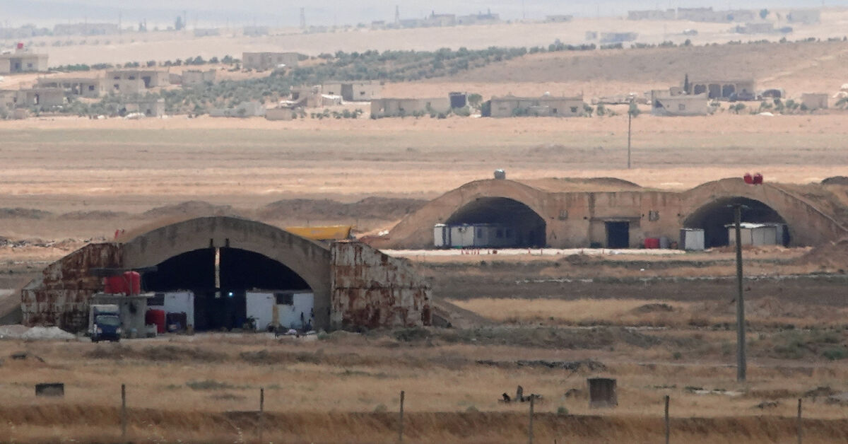 Abu al-Duhur base following strikes, Syria, August 18, 2026. REUTERS/Stringer