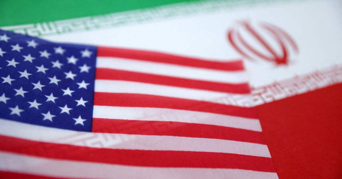 U.S. and Iran flags are seen in this illustration taken June 18, 2025. REUTERS/Dado Ruvic/Illustration